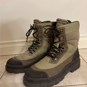 Aldo Never Worn - Northpole Khaki Waterproof Snow Boots 10.5